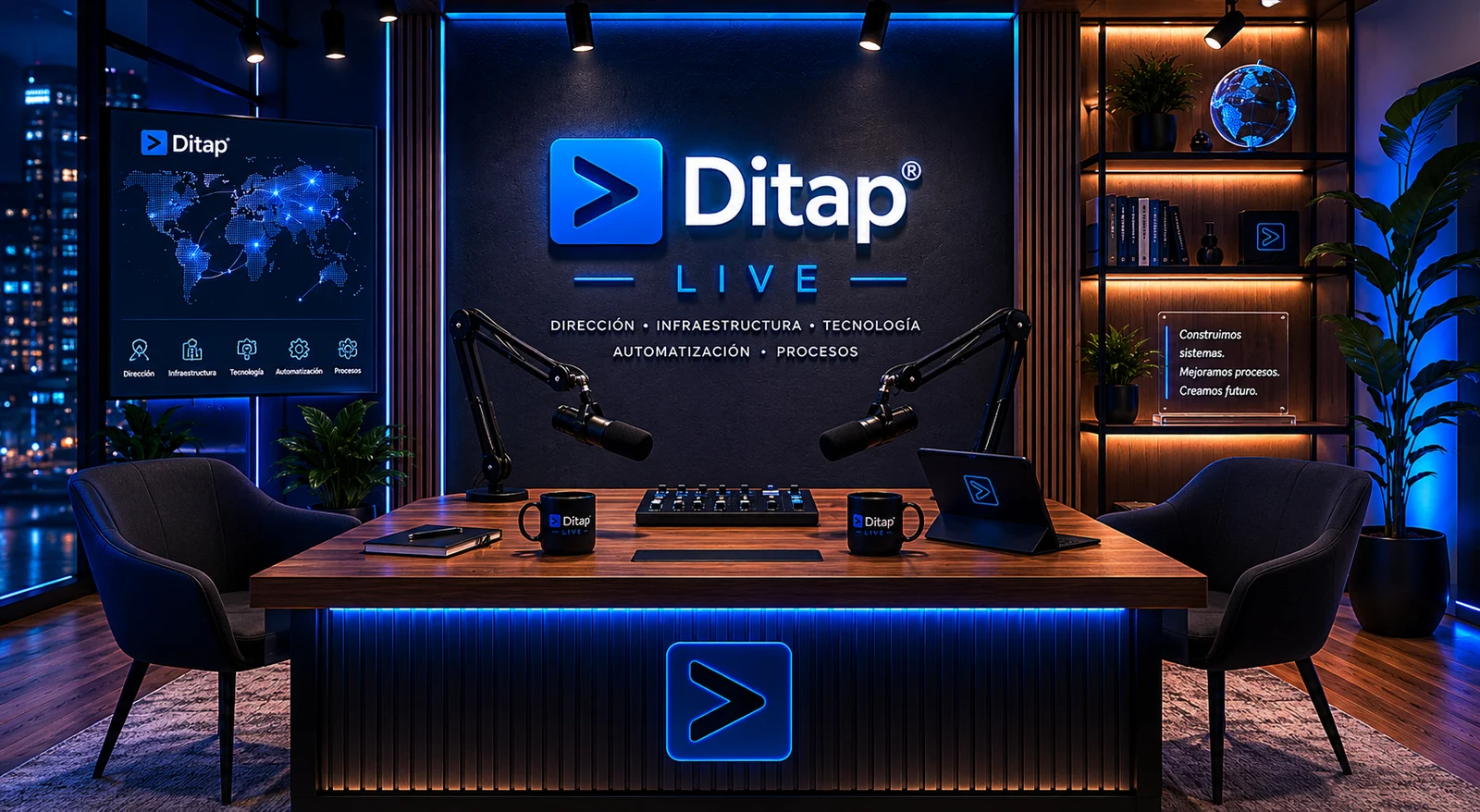 Concepto de DITAP Live que integra dirección, infraestructura, tecnología, automatización y procesos